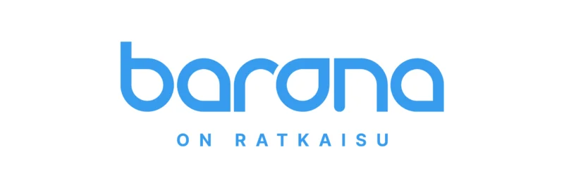 Kuvituskuva. Baronan sininen logo valkoisella taustalla.